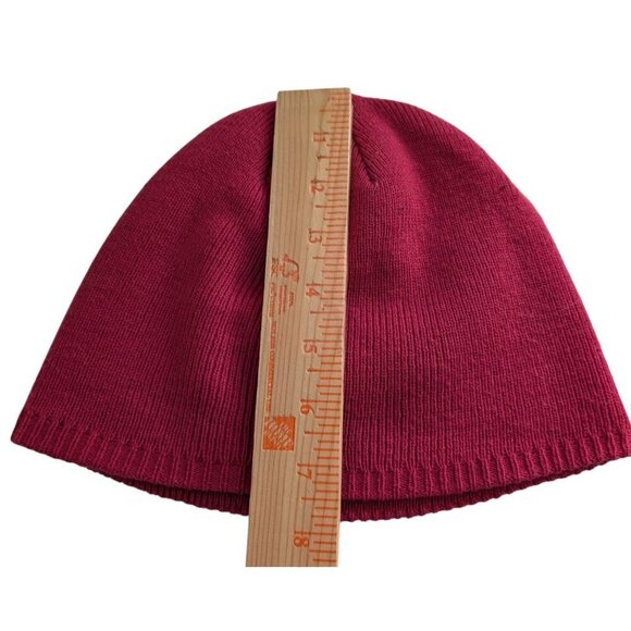 Snap-on Pink Womens Beanie Cap Hat Embroidered Spell-out logo - Picture 4 of 4
